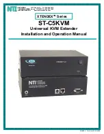 Предварительный просмотр 1 страницы Network Technologies XTENDEX ST-C5KVM Installation And Operation Manual