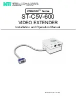 Network Technologies XTENDEX ST-C5V-600 Installation And Operation Manual предпросмотр