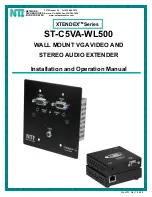 Preview for 1 page of Network Technologies XTENDEX ST-C5VA-WL500 Installation And Operation Manual