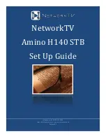 NetworkTV Amino H140 STB Setup Manual preview