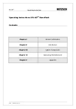 NETZSCH LFA 447 Nanoflash Operating Instructions Manual preview