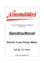 Предварительный просмотр 1 страницы Neumaerker 05-10144 Operating Manual