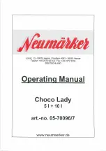 Preview for 1 page of Neumaerker Choco Lady 10 l Operating Manual