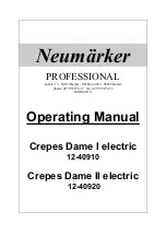 Preview for 1 page of Neumaerker Crepes Dame I Operating Manual