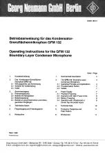 Предварительный просмотр 1 страницы Neumann.Berlin GFM 132 Operating Instructions Manual