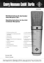 Neumann fet 80 Series Operating Instructions Manual preview