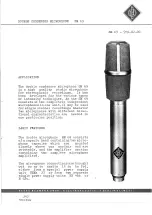 Предварительный просмотр 1 страницы Neumann SM 69 Specification Sheet