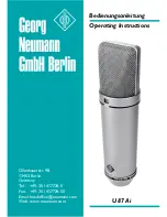 Preview for 1 page of Neumann U 87 AI Stereo Operating Instructions Manual