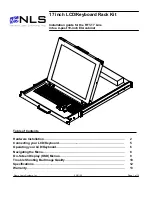 Neuro Logic Systems NLS 1U Server Console RFT-17 Installation Manual preview