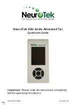 Предварительный просмотр 1 страницы NeuroTek ATAC-1 Quick Start Manual