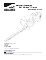 Предварительный просмотр 1 страницы Neuton Battery-Powered Hedge Trimmer Safety & Operating Instructions Manual