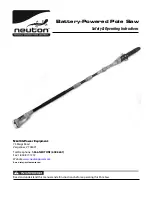 Neuton Battery-Powered Pole Saw Safety & Operating Instructions Manual preview