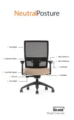 Предварительный просмотр 1 страницы Neutral Posture Knomi Weight Sensitive Quick Start Manual