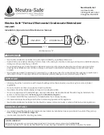 Neutrasafe CN2-220V Installation, Operation And Maintenance Manual preview