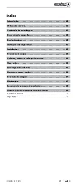 Предварительный просмотр 64 страницы Nevadent 290415 Operating Instructions Manual