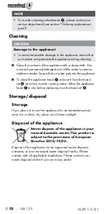 Предварительный просмотр 12 страницы Nevadent 293935 Operating Instructions Manual