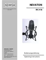 Предварительный просмотр 1 страницы NEVATON MC 416 Operating Instructions