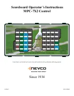 Nevco MPC-7X2 Operator Instructions Manual preview