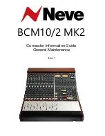 Предварительный просмотр 1 страницы Neve BCM10/2 MK2 Information Manual