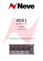 Preview for 1 page of Neve Neve 4081 User Manual