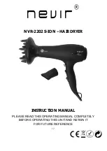 Предварительный просмотр 12 страницы Nevir NVR-2202 S-ION Instruction Manual