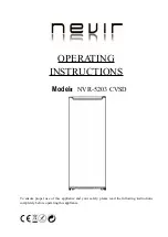 Предварительный просмотр 1 страницы Nevir NVR-5203 CVSD Operating Instructions Manual