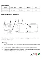 Preview for 9 page of Nevir NVR-6605FAD Instruction Manual