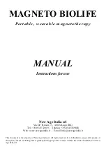 New Age MAGNETO BIOLIFE Manual Instructions For Use предпросмотр