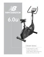 Предварительный просмотр 1 страницы New Balance 6.0u Owner'S Manual