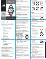 Preview for 1 page of New Balance NX510 User Manual