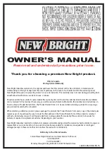 New Bright 81410 Owner'S Manual preview