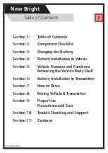 Preview for 2 page of New Bright 81410 Owner'S Manual