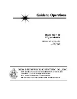 NEW BRUNSWICK SCIENTIFIC CO-150 Manual To Operations preview