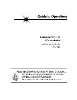 NEW BRUNSWICK SCIENTIFIC Innova CO-170 Manual To Operations preview