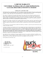 Preview for 38 page of New Buck Corporation GAS STOVE HEATER Owner'S Operation And Installation Manual