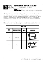 New Classic Furniture CICERO GLIDER RECLINER L4231-13P2 Assembly Instructions preview