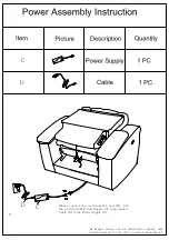 Preview for 3 page of New Classic Furniture CICERO GLIDER RECLINER L4231-13P2 Assembly Instructions