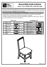 Предварительный просмотр 1 страницы New Classic Furniture D058 B Assembly Instructions