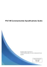 New Cosmos Electric PS-7-M Communication Specifications Manual preview