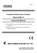 New Cosmos Electric SDM-73 Instruction Manual предпросмотр