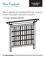 Предварительный просмотр 1 страницы New England Arbors Camden Privacy Screen Assembly Manual