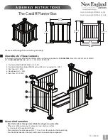 New England Arbors Cardiff Planter Box Assembly Instructions preview