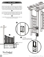 Предварительный просмотр 4 страницы New England Arbors Cottage Picket Wings Assembly Instructions