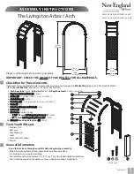 Предварительный просмотр 1 страницы New England Arbors Livingston Arbor Assembly Instructions