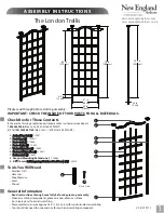 Preview for 1 page of New England Arbors London Trellis Assembly Instructions