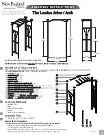 Preview for 1 page of New England Arbors London Assembly Instructions