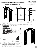 Предварительный просмотр 1 страницы New England Arbors The Westwood Arbor Assembly Instructions