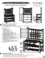 New England Burbank Raised Potting Bench Assembly Instructions preview