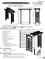 New England The Carolina Arbor Assembly Instructions preview