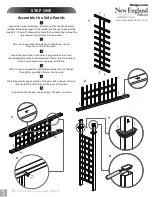 Preview for 2 page of New England The Carolina Arbor Assembly Instructions